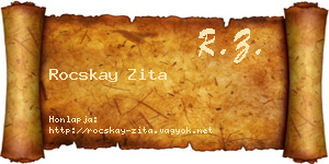 Rocskay Zita névjegykártya